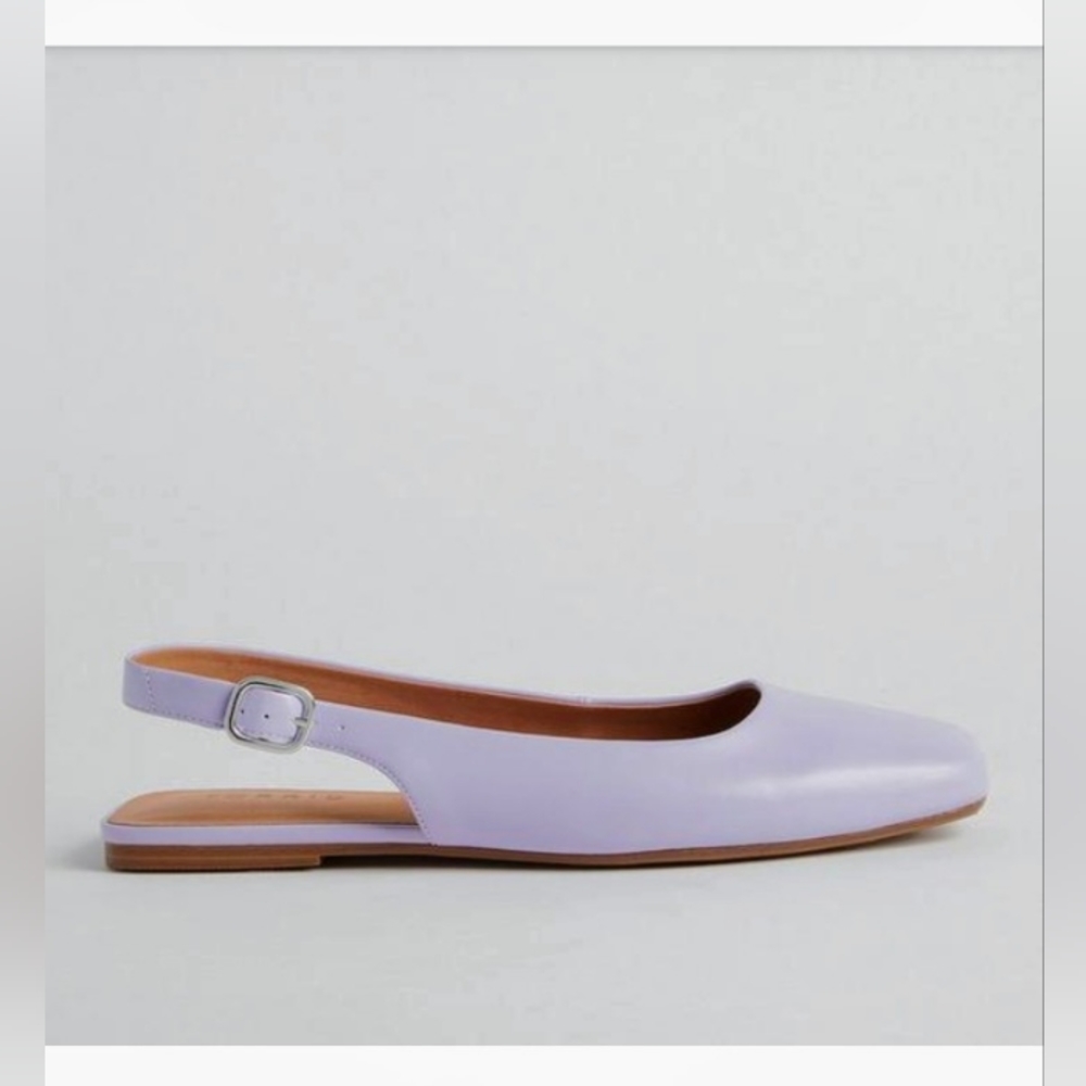 NEW Size 8WW SQUARED TOE SLINGBACK FLATS